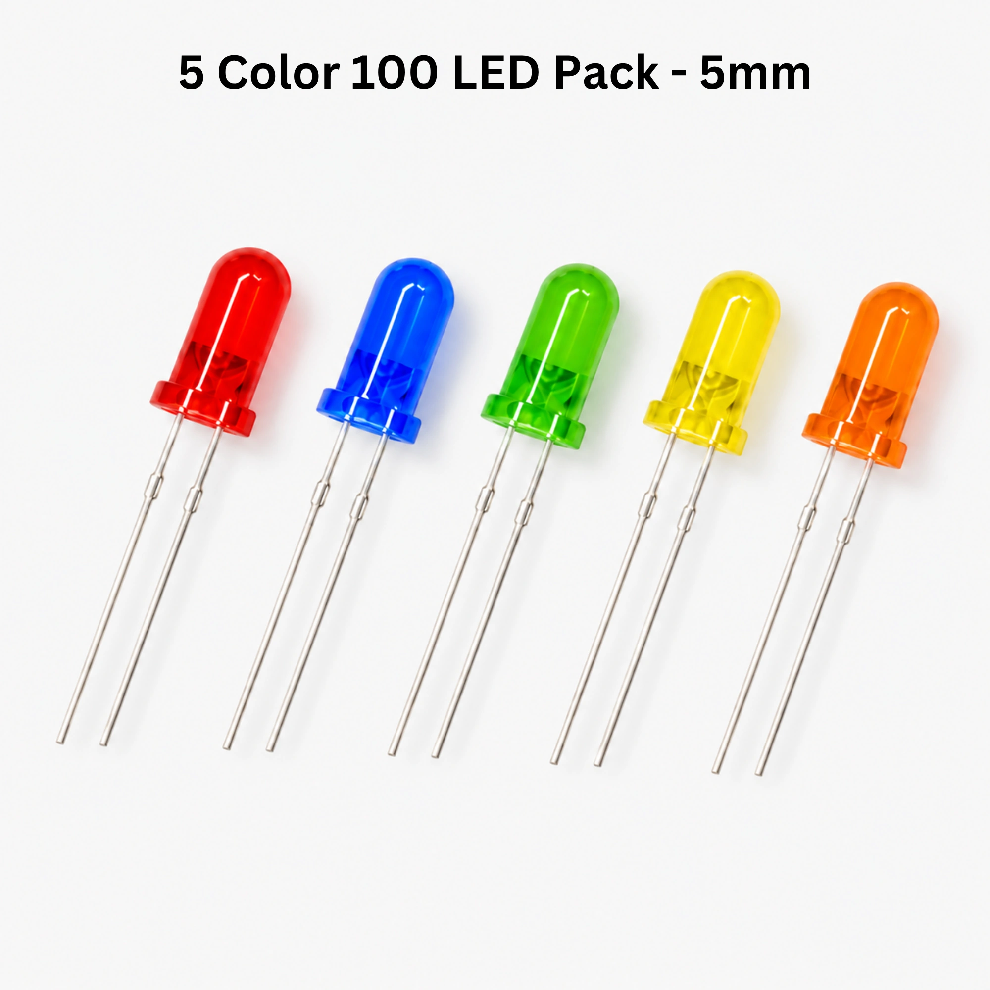 5 Color 100 LED Pack